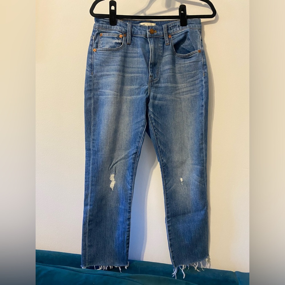 Madewell High Rise Slim Crop Boyjean size 26 stretch